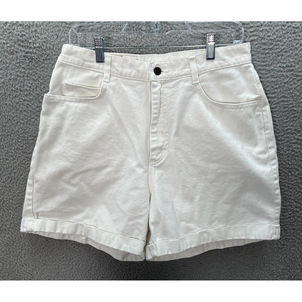 Vintage Denim Riders Shorts‎ Womens 16 Medium White Nautical Coastal 90s Y2K